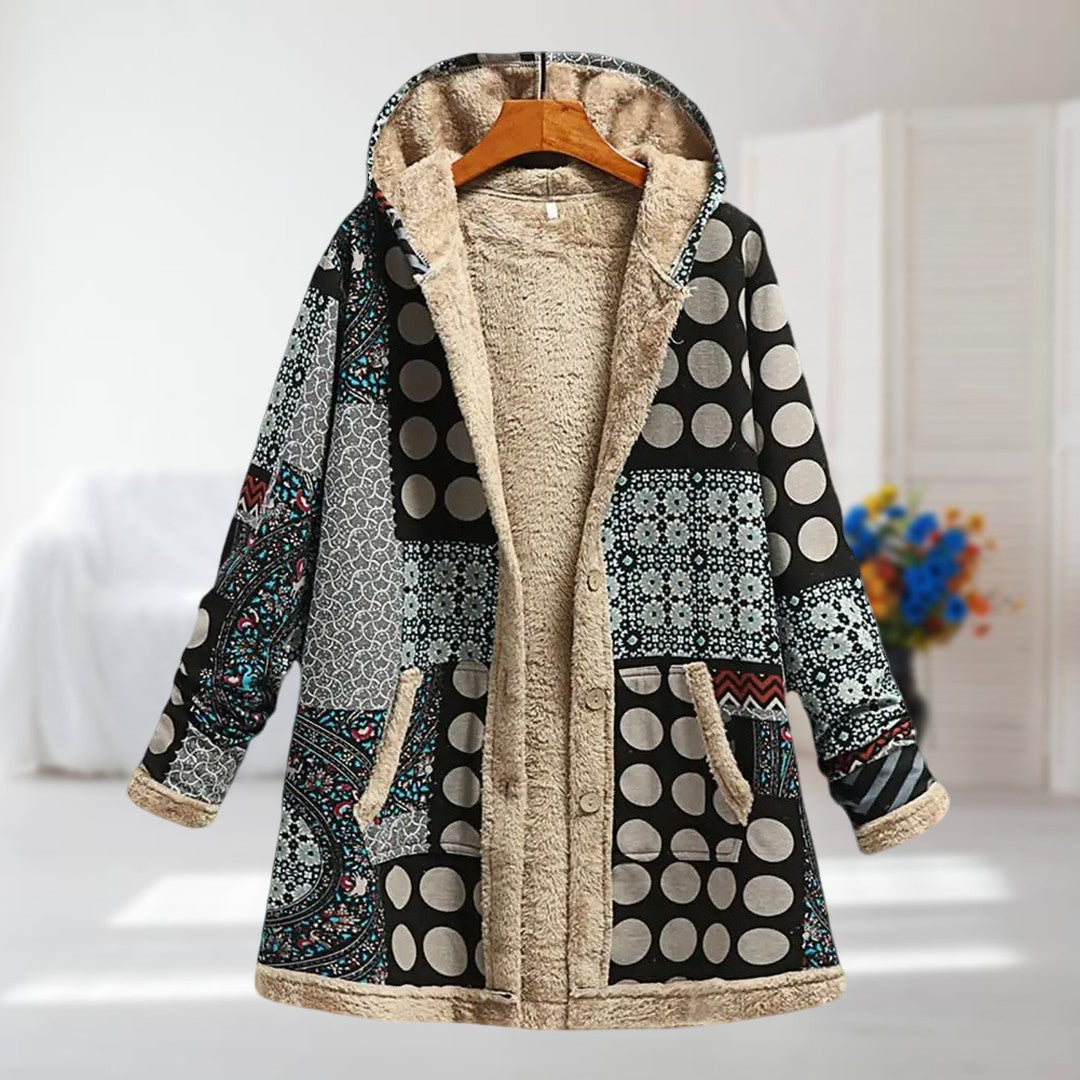 Veste Femme Doublure Polaire Capuche Coupe Ajustée Hivernale