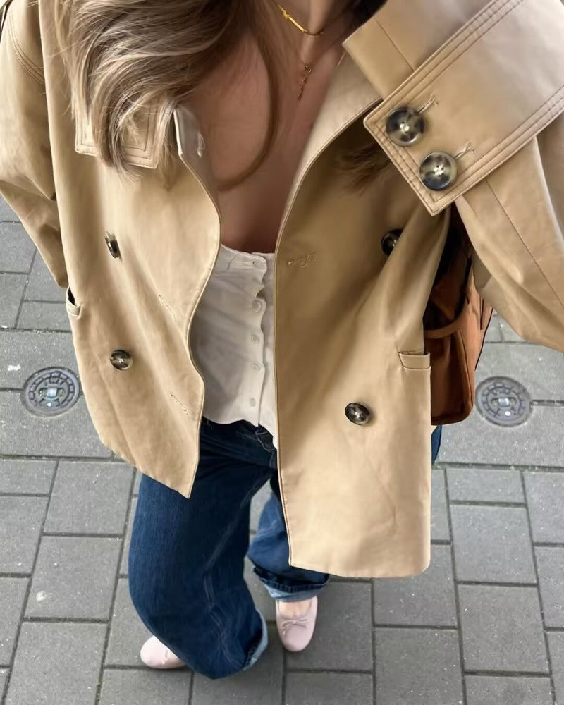 Urbanélia™ – Manteau Femme Chic Décontracté Élégant à Manches Longues