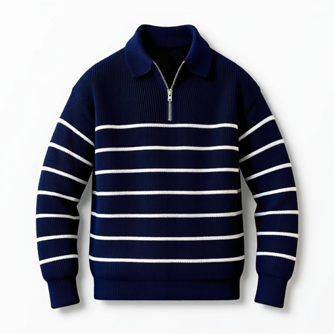 Pull Capuchon Rayé Relaxe pour Homme - PanierRoyale