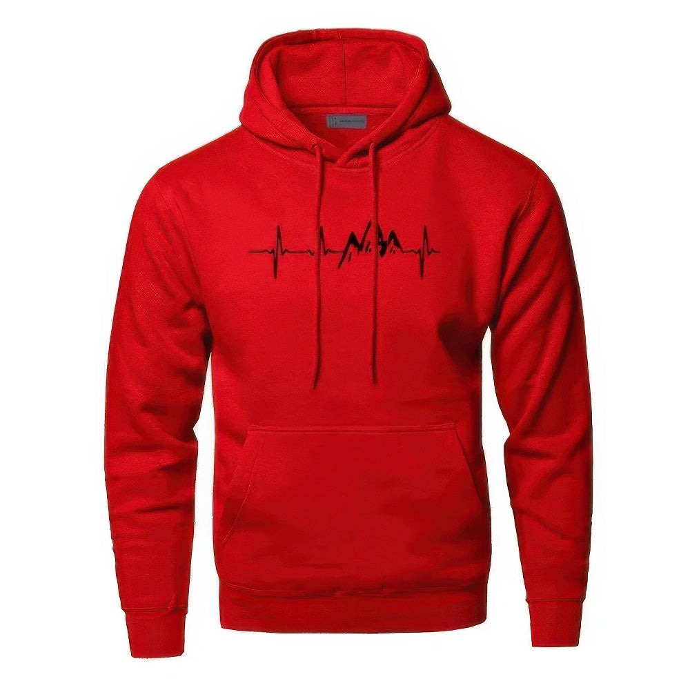Sweat à Capuchon Graphique Homme Manches Longues
