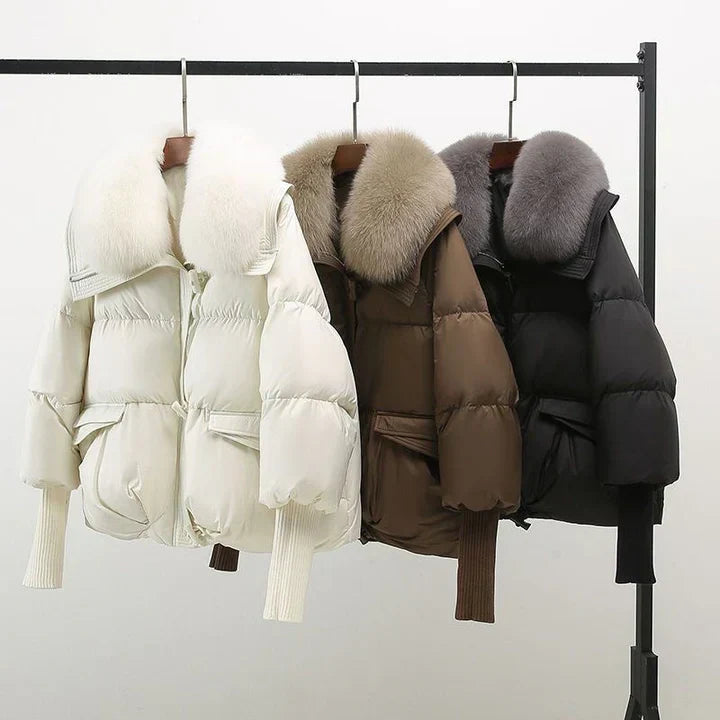 Veste Hiver Fourrure Synthétique Élégante