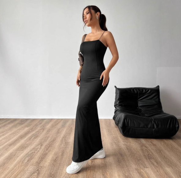 Valessia™ – Robe Longue Fendue Sans Manche Élégante et Sexy pour l’Été