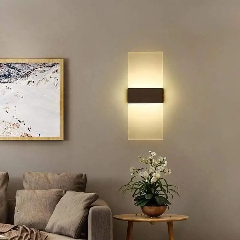 Valora™ – Applique Murale LED Rectangulaire Noire & Blanche Moderne