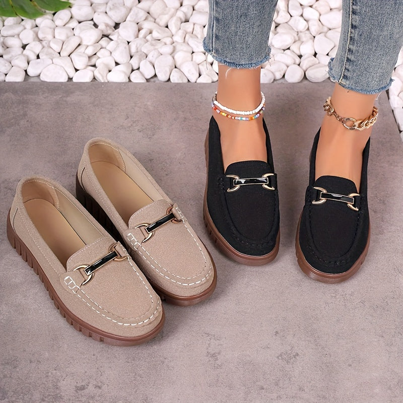 Velienna™ – Mocassin Femme Élégant et Confortable avec Boucle Métallique