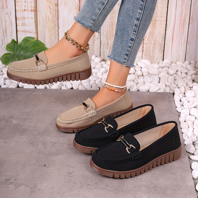 Velienna™ – Mocassin Femme Élégant et Confortable avec Boucle Métallique
