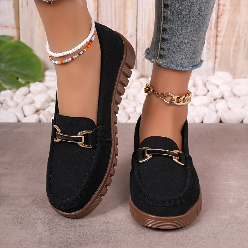 Velienna™ – Mocassin Femme Élégant et Confortable avec Boucle Métallique