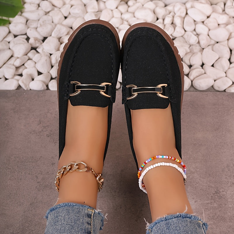 Velienna™ – Mocassin Femme Élégant et Confortable avec Boucle Métallique