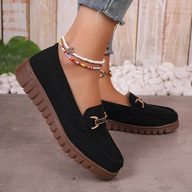 Velienna™ – Mocassin Femme Élégant et Confortable avec Boucle Métallique