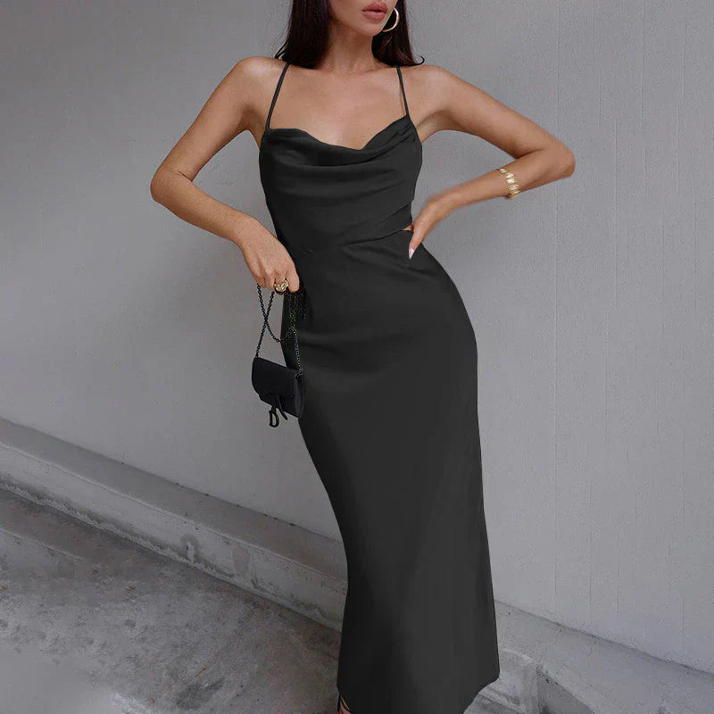 Vellonia™ – Robe Longue Femme Satinée Élégante et Confortable