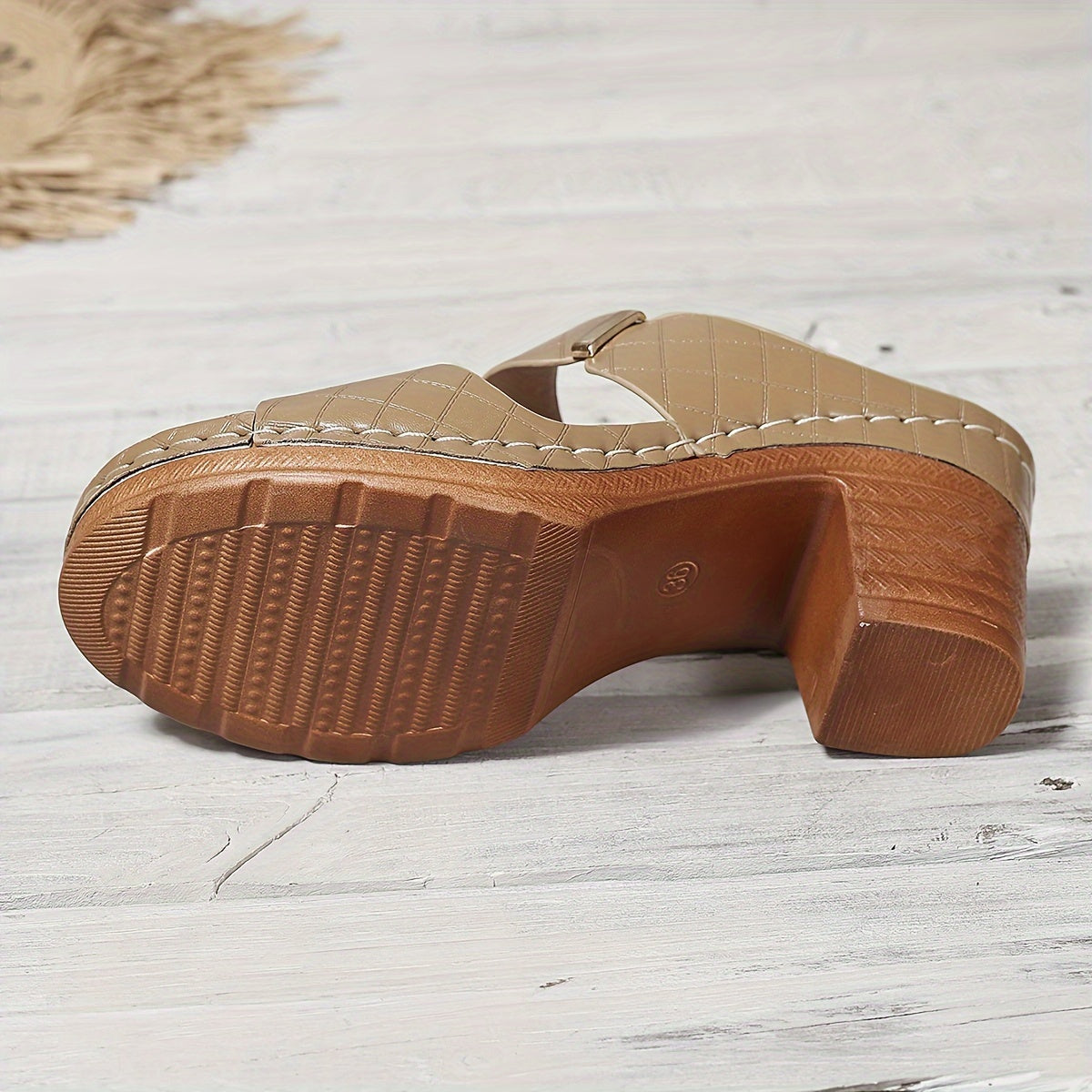 Velonza™ – Sandales Femme Cuir à Talon Épais Chic & Confortable Été