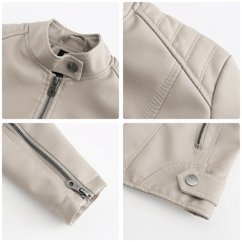 Veloria™ – Veste Femme en Cuir Zippée Style Biker Élégante