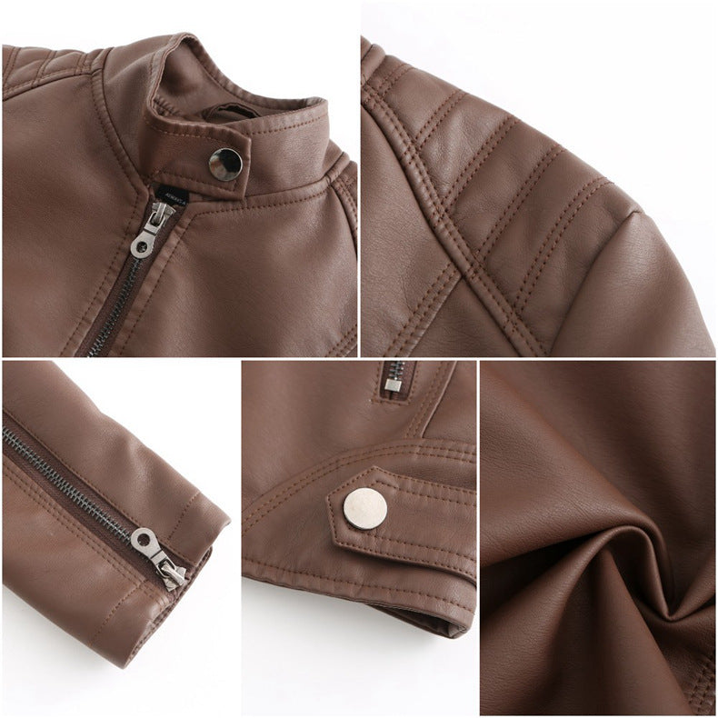 Veloria™ – Veste Femme en Cuir Zippée Style Biker Élégante
