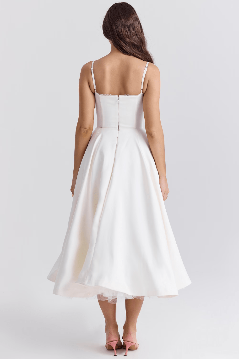 Velvessa™ – Robe Évasée en Satin de Soirée Longue Chic Élégance et raffinement