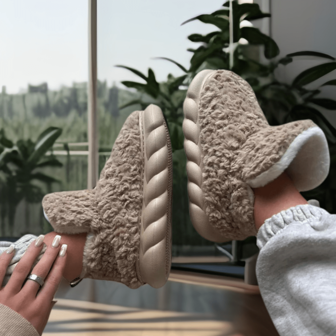 VelvetNest™ – Chaussons Ultra Douillets Femme