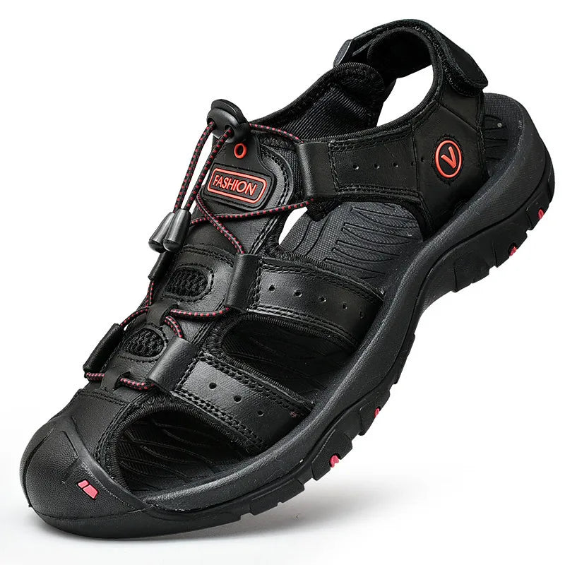 VeranoFlex™ – Sandales Homme en Cuir Élégantes et Confortables pour Été