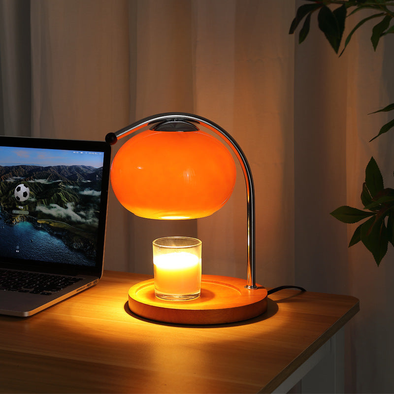 VerraLume™ – Lampe de Table Chauffe-Bougie Élégante en Verre Design LED