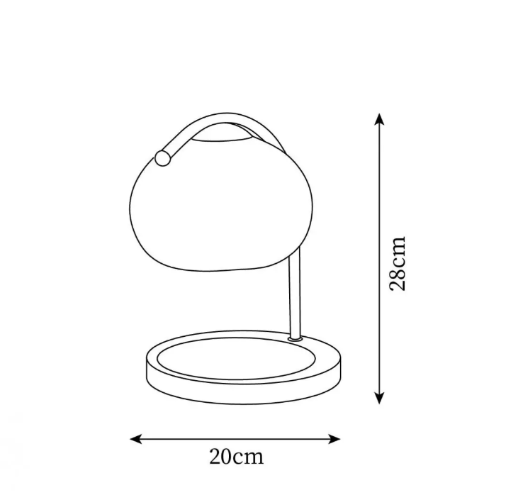 VerraLume™ – Lampe de Table Chauffe-Bougie Élégante en Verre Design LED