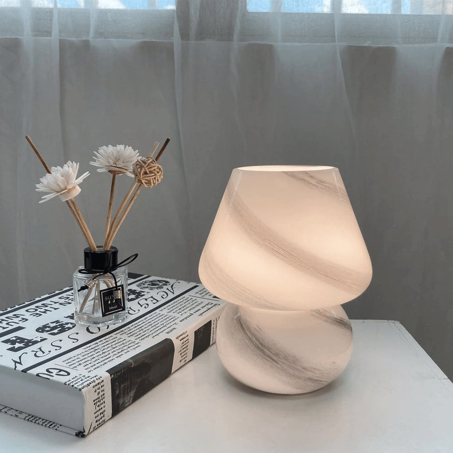 Verrilune™ – Lampe De Table Champignon En Verre Faite À La Main