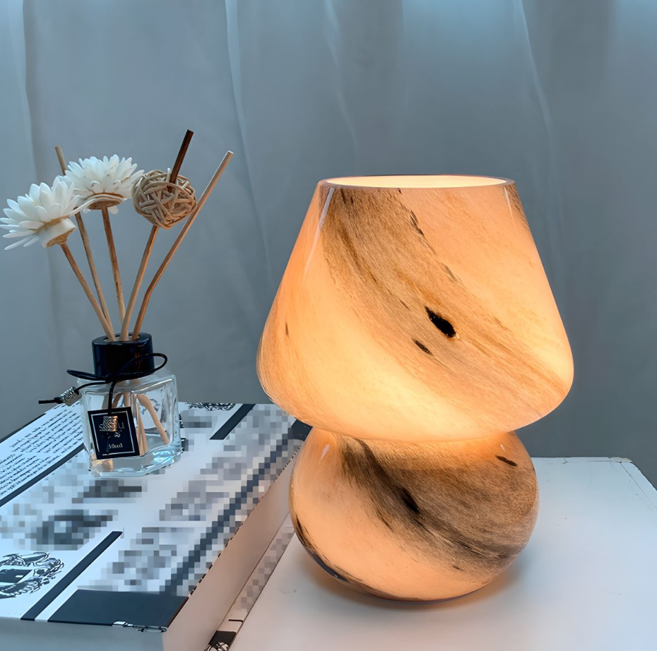 Verrilune™ – Lampe De Table Champignon En Verre Faite À La Main
