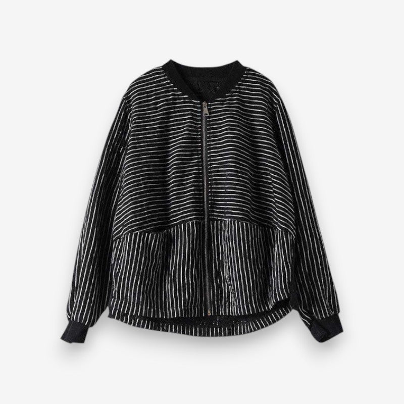 Veste Femme Hiver Longue Manches Éclair Noir - PanierRoyale