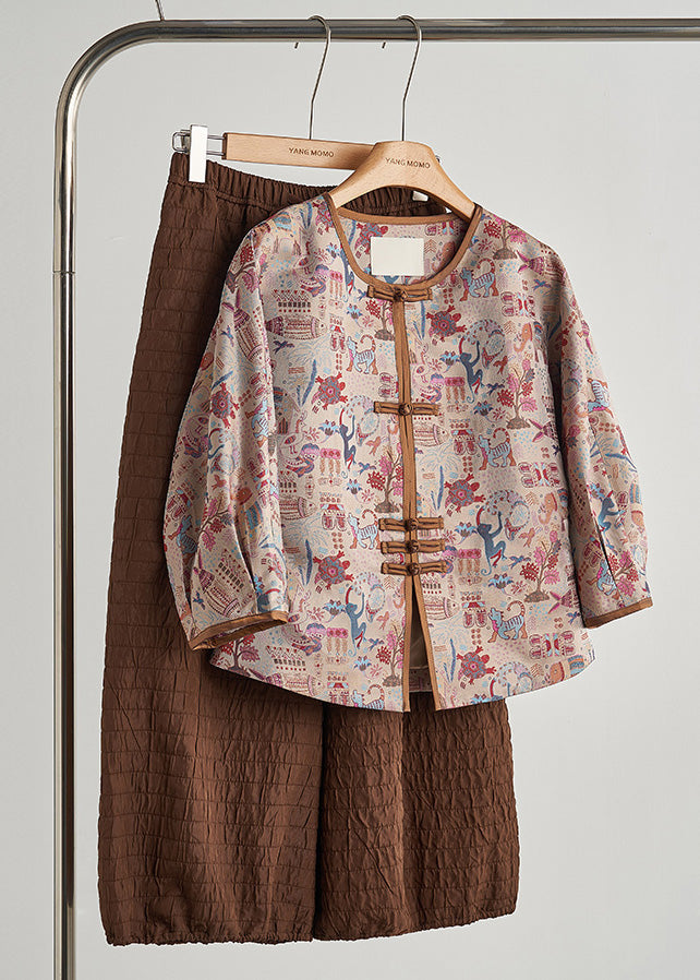 Veste automne classique en coton kaki à fermeture éclair - EasyApparels