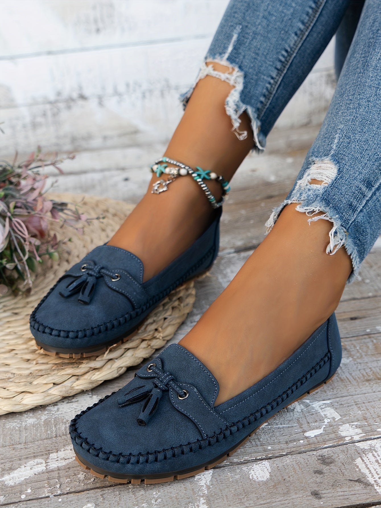 Vireline™ – Mocassin Femme Élégant et Confortable avec Noeud