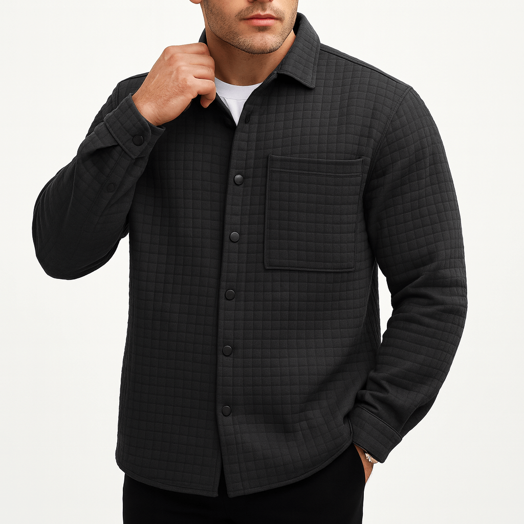 Cardigan Homme À Carreaux Doux et Confortable