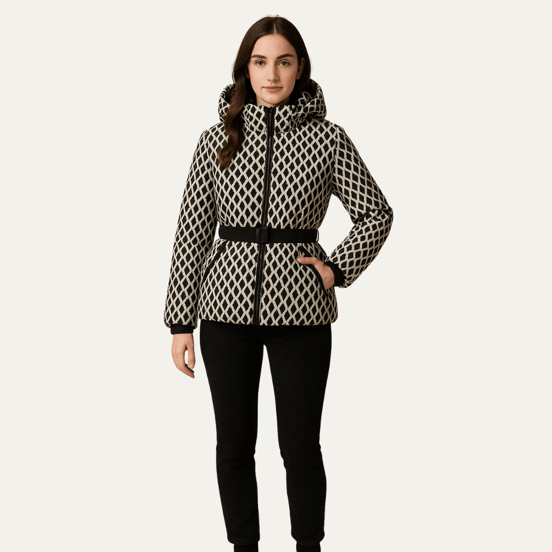 Parka femme à capuche avec ceinture ajustable