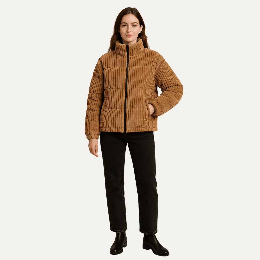 Blouson femme velours côtelé chaud et tendance