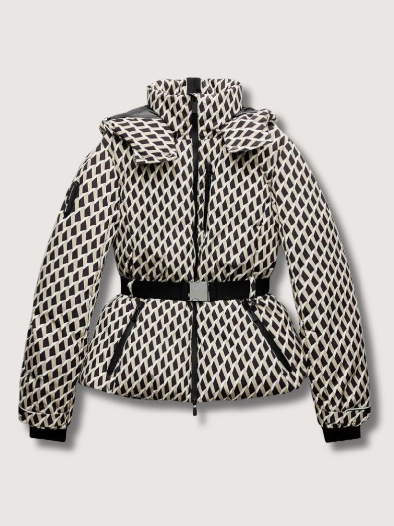 Parka Ski Femme à Ceinture Élastique et Capuche - PanierRoyale