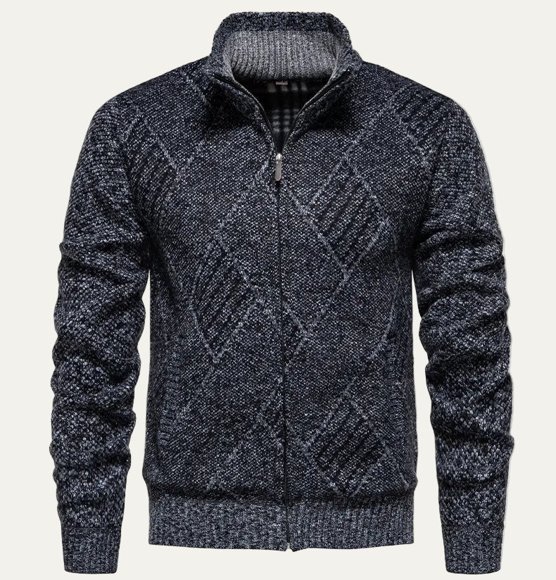 Gilet Maille Homme Col Montant Élégant