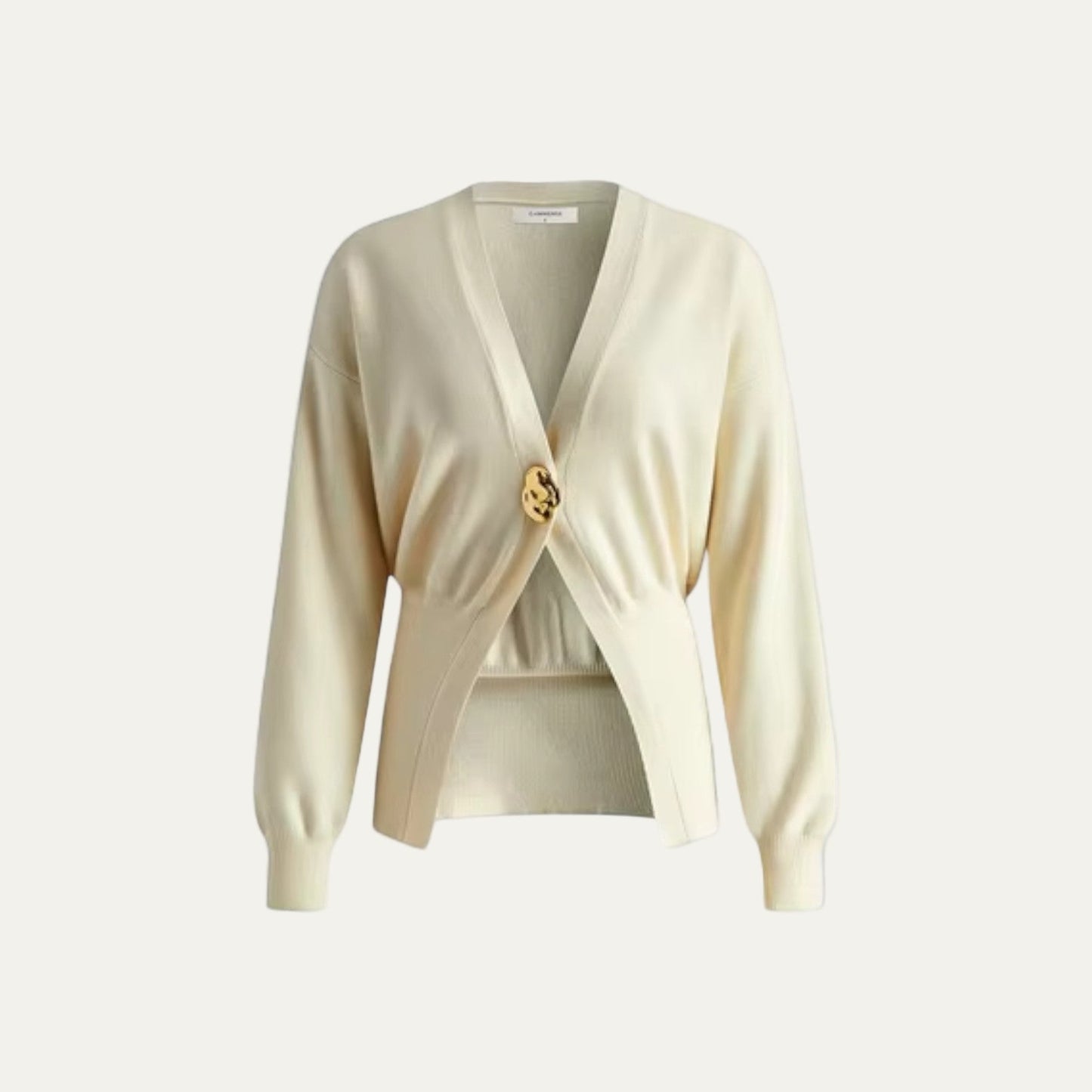 Gilet femme col V élégant avec détails péplum