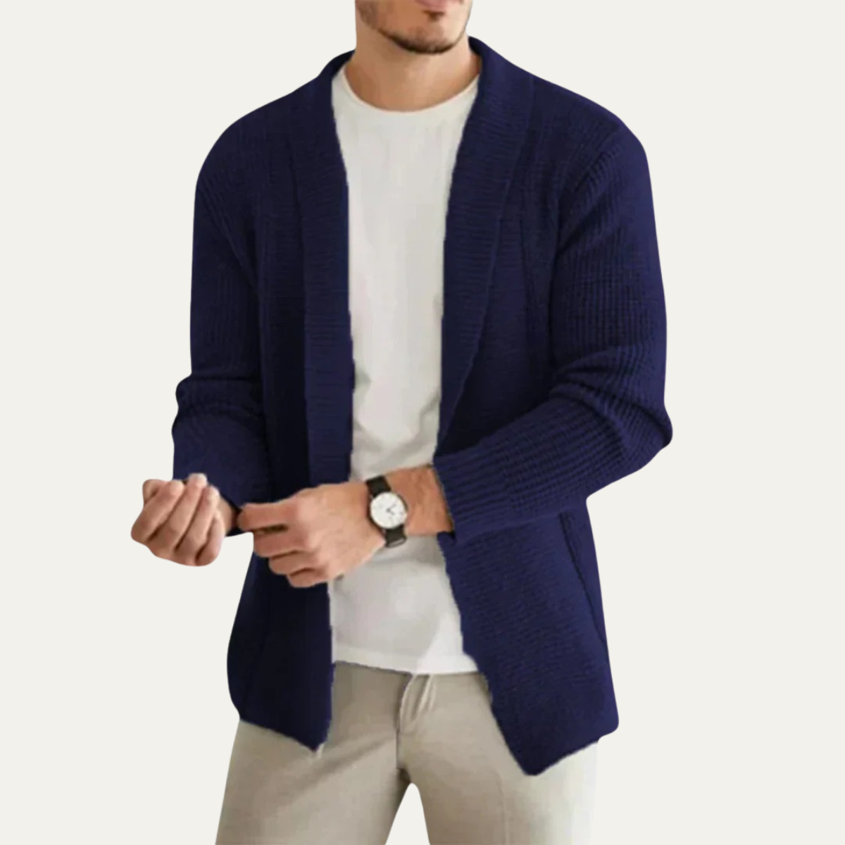 Gilet homme côtelé épais et chaud pour hiver