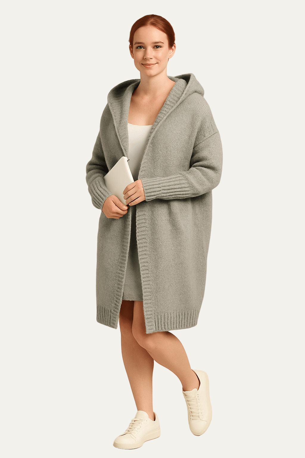 Gilet épais pour femme avec capuche douce