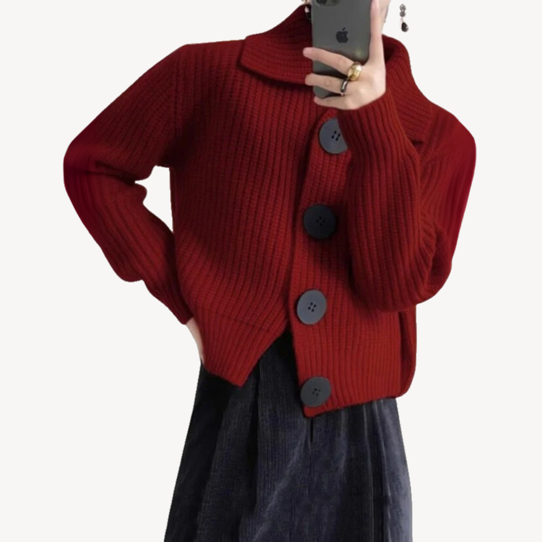 Gilet femme épais à boutons décoratifs