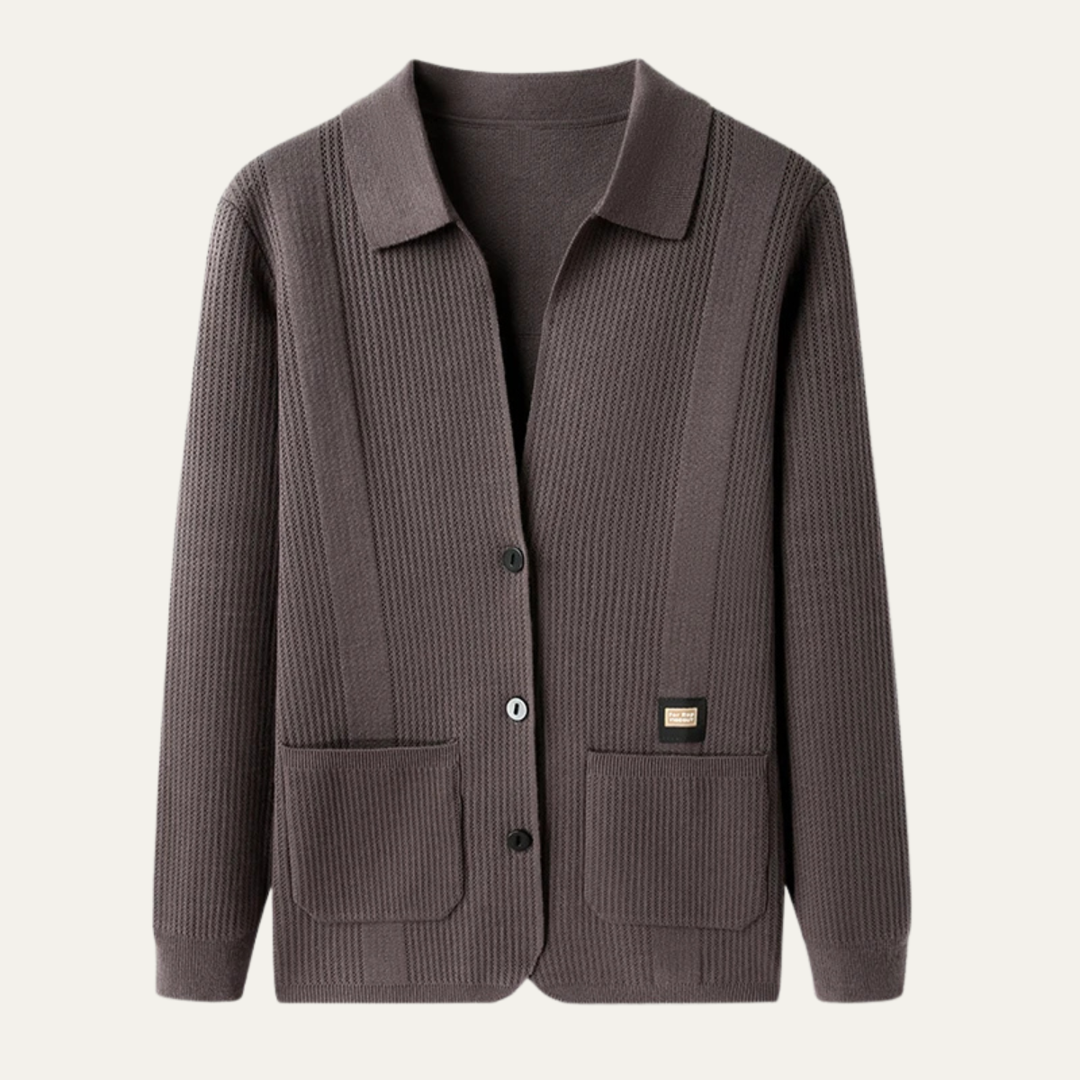 Gilet Maille Homme Classique Col Chemise