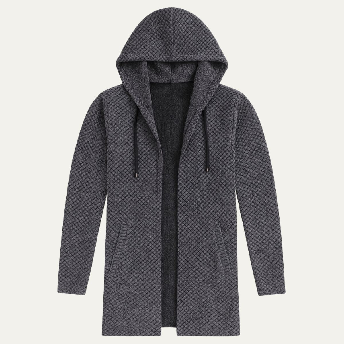Gilet long à capuche homme hiver chaud et léger