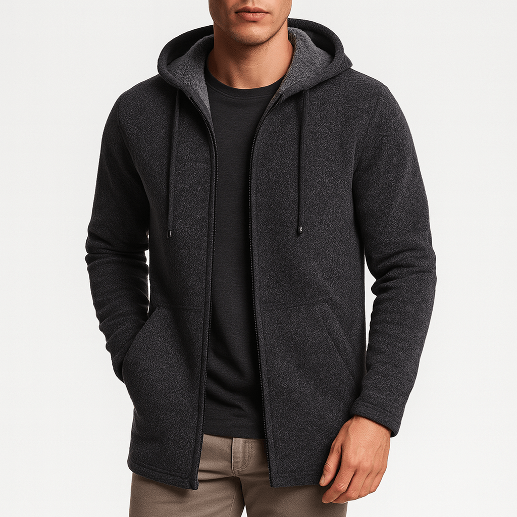 Gilet à capuche homme imperméable et chaud