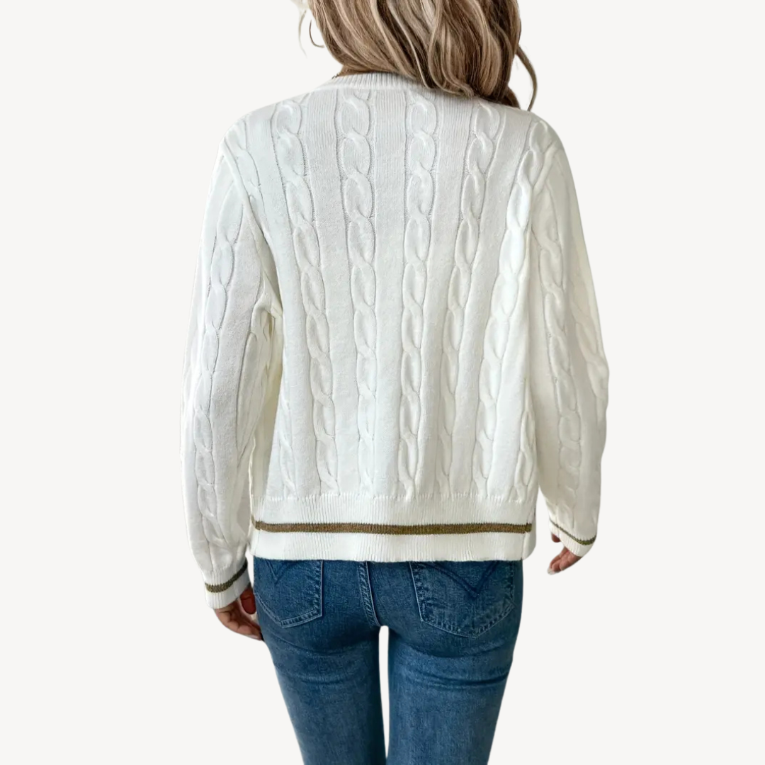 VogeLuxe | Gilet long simple à manches longues pour femme 3