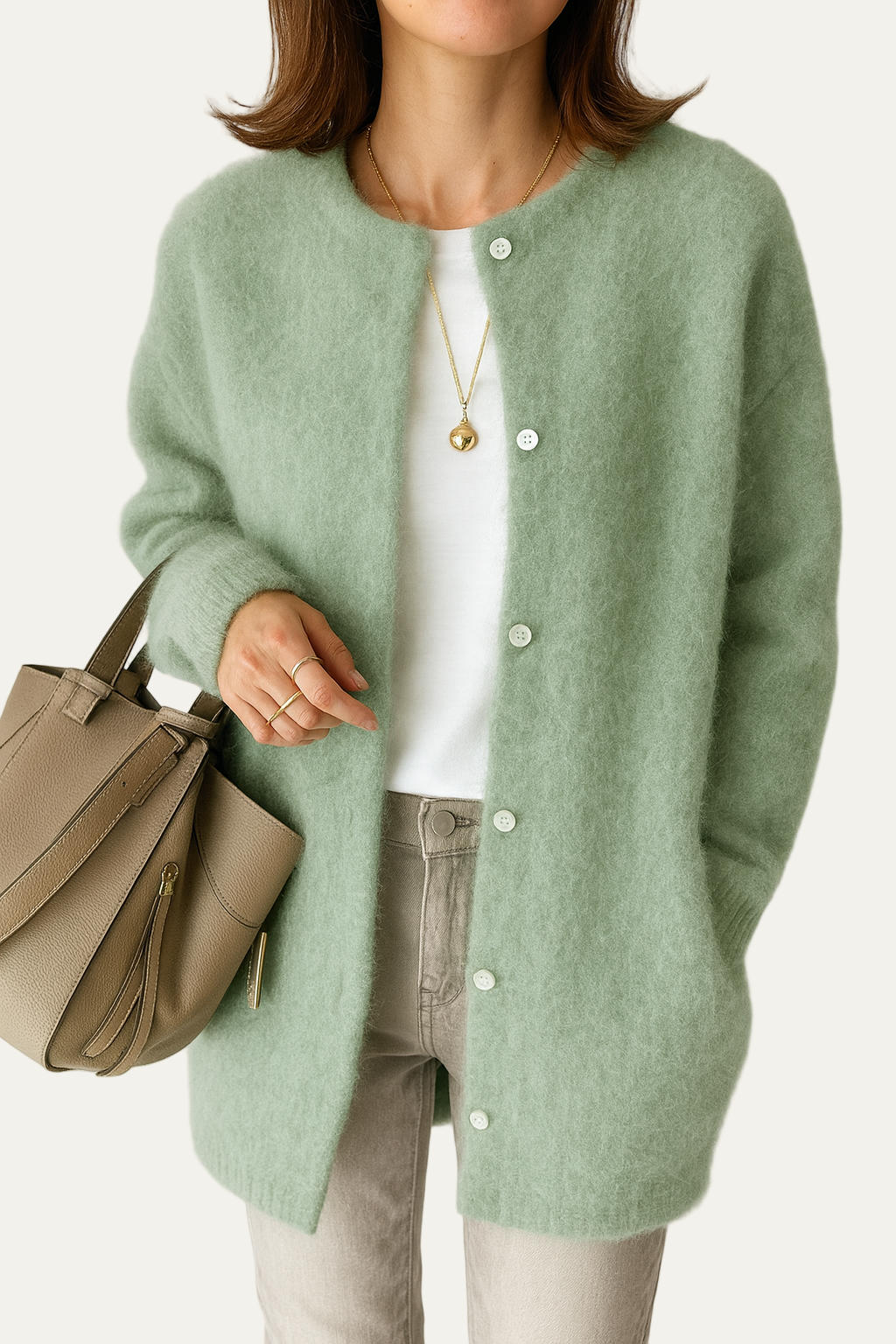 Gilet femme mi-long doux et chaud en peluche