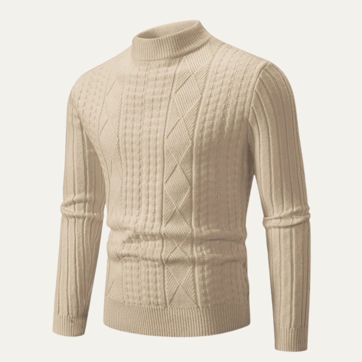 VogeLuxe | Gilet zippé à col châle jacquard pour homme 8