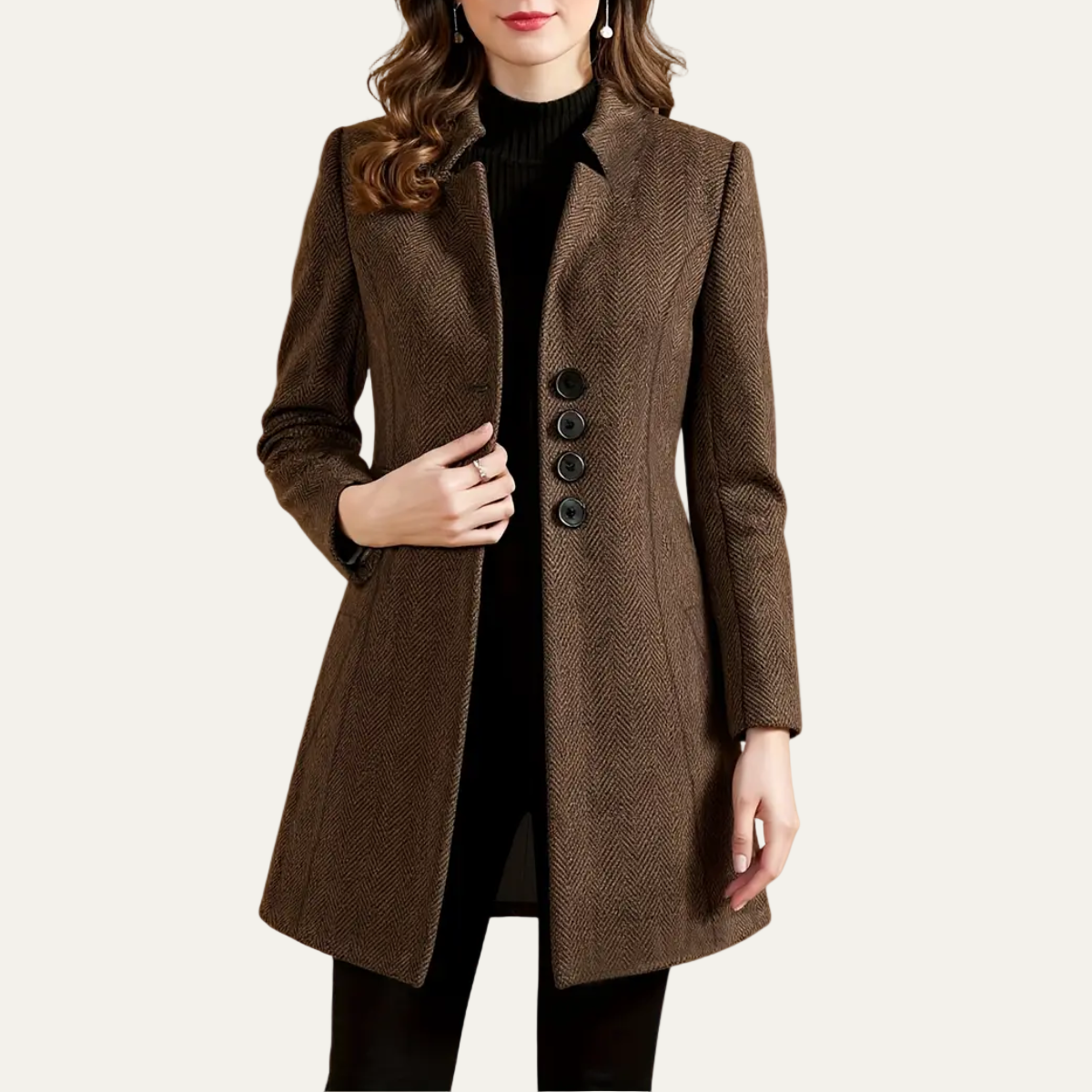 Manteau femme élégant en blazer classique avec boutons - PanierRoyale