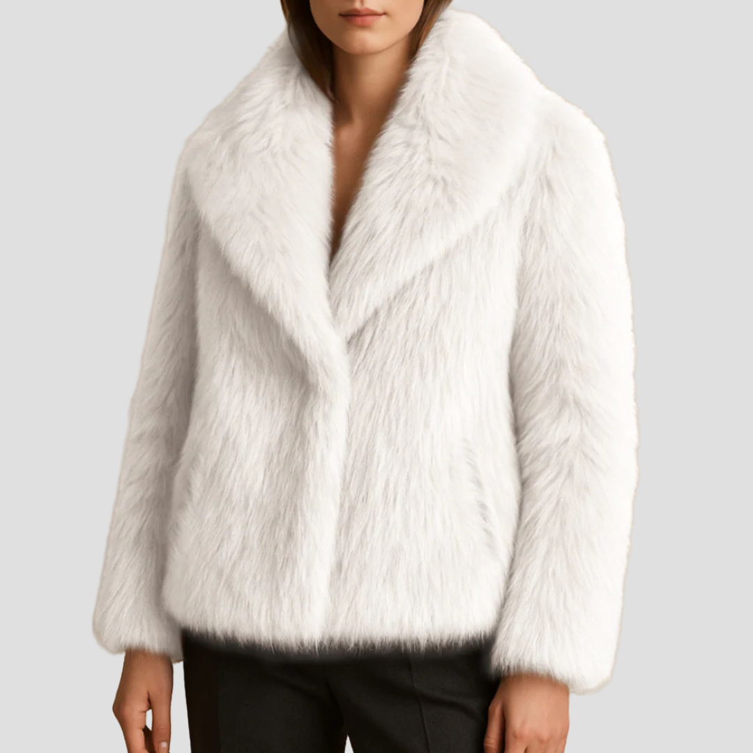 VogeLuxe | Manteau châle en fausse fourrure peluche pour femme 13