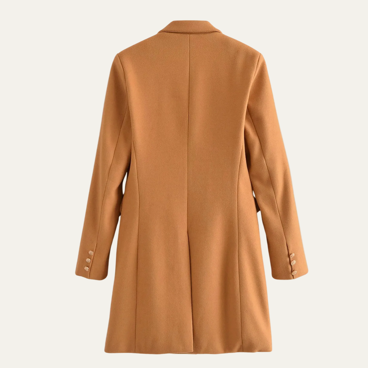 VogeLuxe | Manteau croisé à boutons dorés pour femme 2