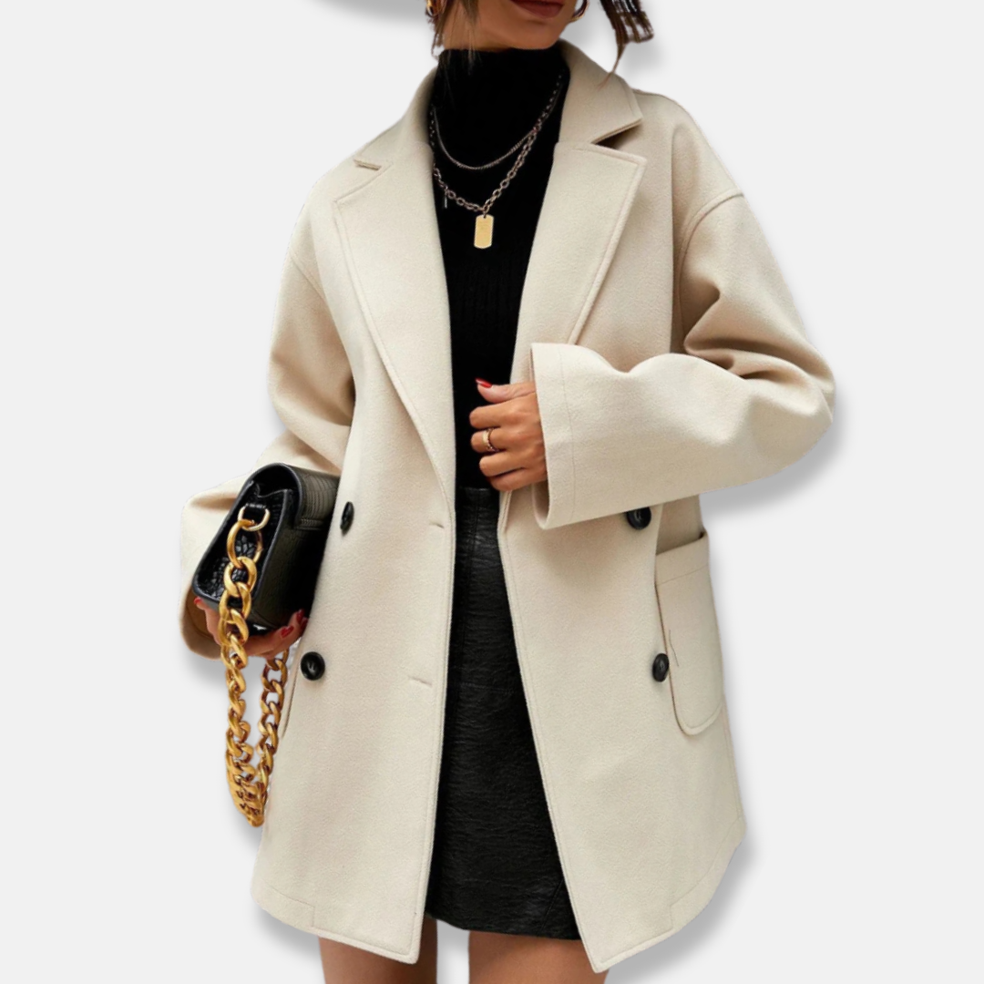 Manteau Femme Élégant Taille Droite