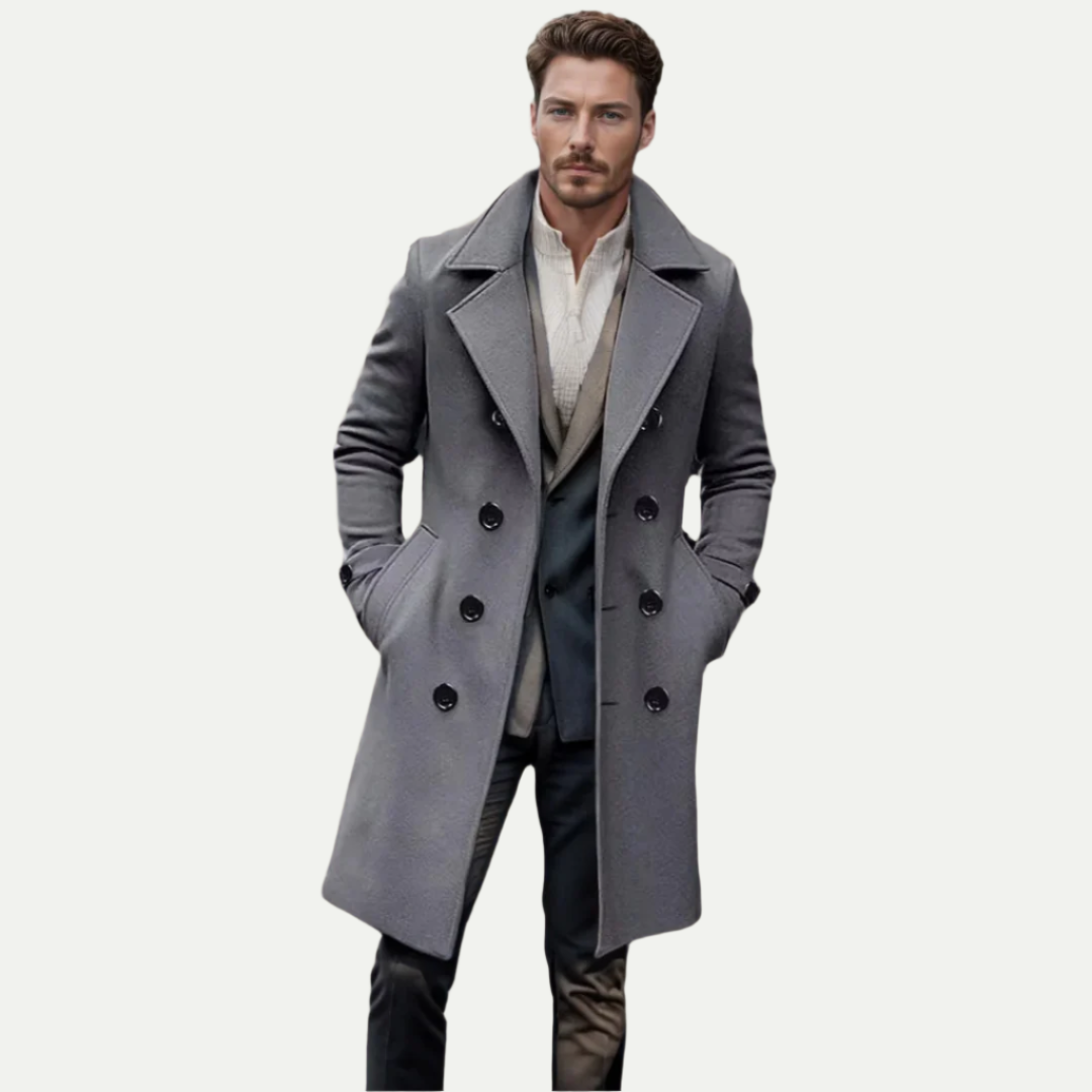 Manteau Homme en Laine Chaude et Élégant