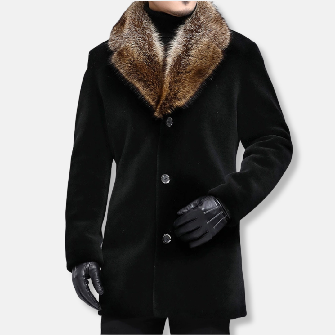 Manteau Hiver Homme Fausse Fourrure Doux et Chaud - PanierRoyale