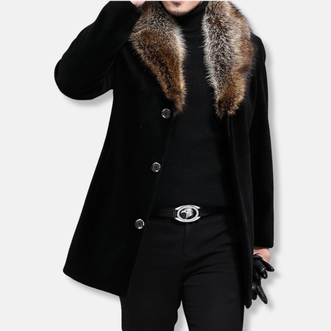 VogeLuxe | Manteau d'hiver en fausse fourrure peluche pour homme 2
