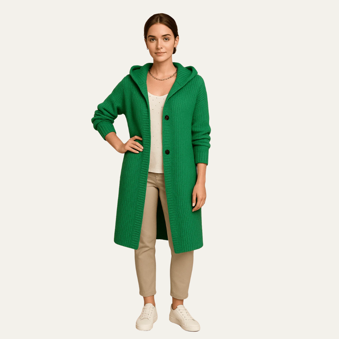 Manteau femme capuche effet côtelé tendance hiver