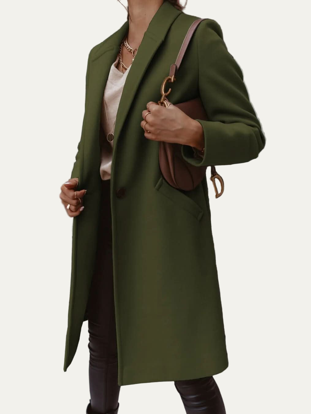 Manteau Femme Classique à Simple Bouton